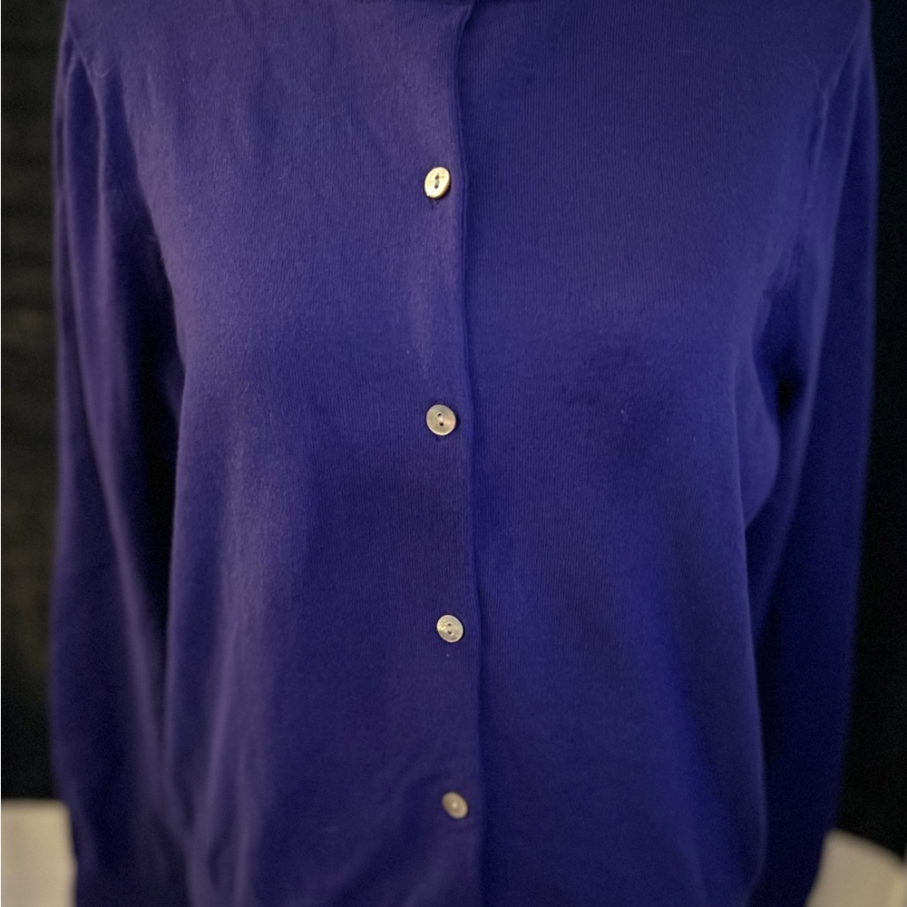 NWT Lands' End Purple Sapphire Cardigan